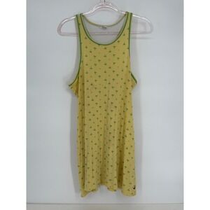 Vintage Tommy Hilfiger Sleepwear Yellow Palm Tree Print Long Tank Top Womens M